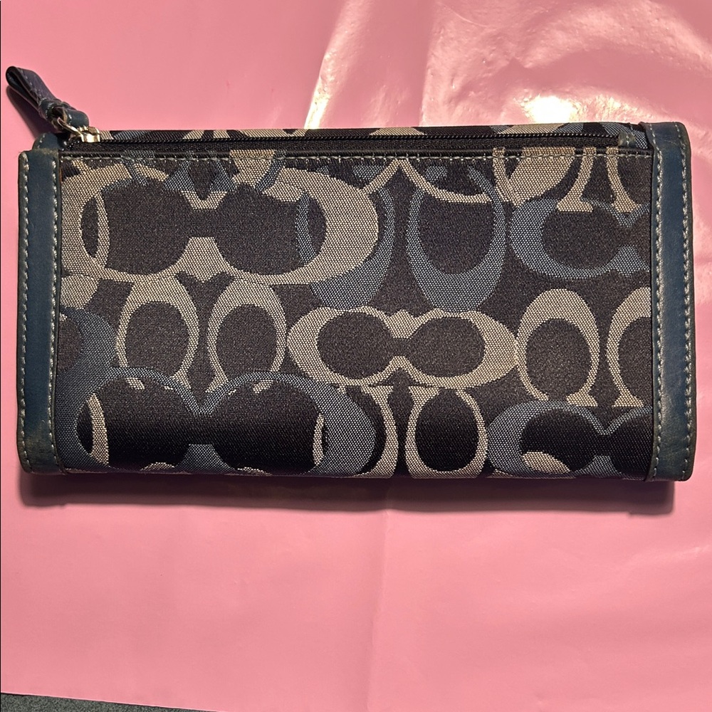 Coach Vintage Navy and Gray Wallet & Card Holder Set EUC - Picture 7 of 15